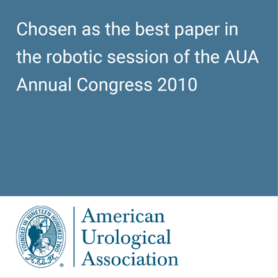 Chosen as the best paper in the robotic session of the AUA